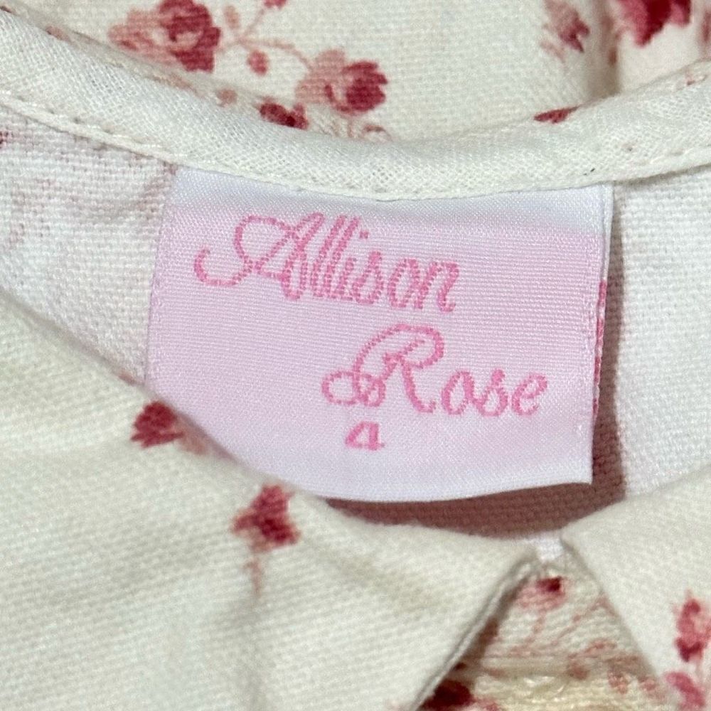 Vintage Allison Rose Cottagecore Balloon Sleeve Floral Dress , Girl’s Size 4 - Picture 10 of 11
